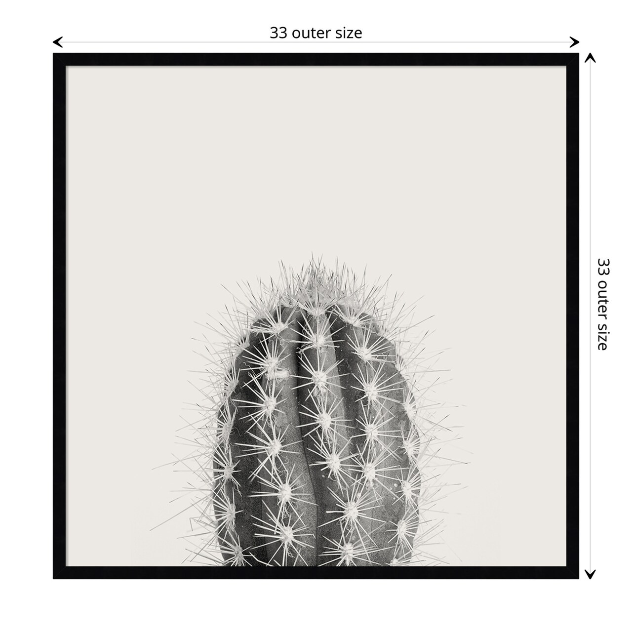 Haze Cactus Succulent Tall by The Creative Bunch Studio Wood Framed Wall Art Print